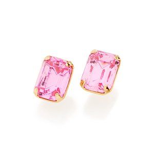 Gold plated solitaire earring
